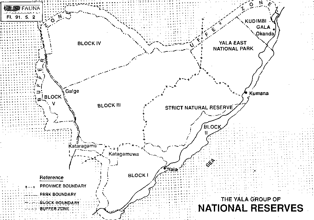 Yala National Park map